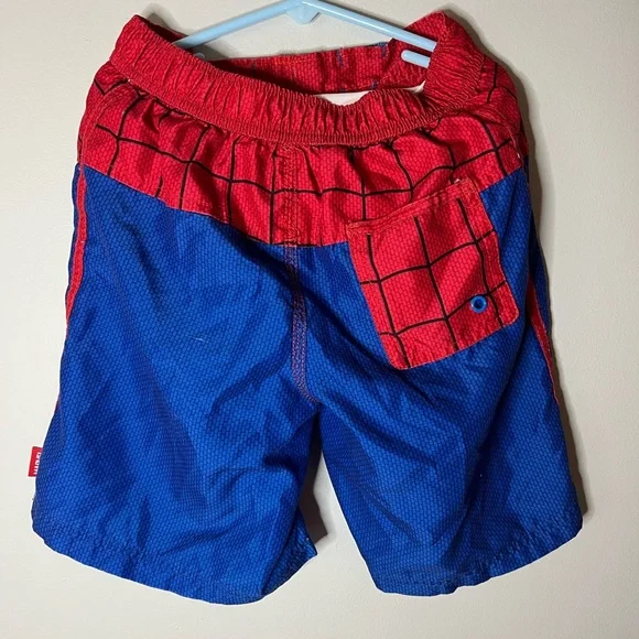 Disney SpiderMan bathing suit along with rash guard swim shirt